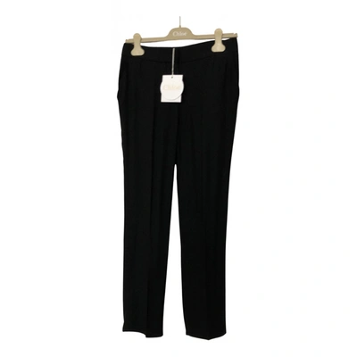 Pre-owned Chloé Straight Pants In Black