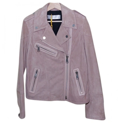 Pre-owned Victoria Beckham Leather Jacket In Pink