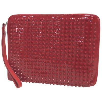 Pre-owned Christian Louboutin Patent Leather Purse In Red