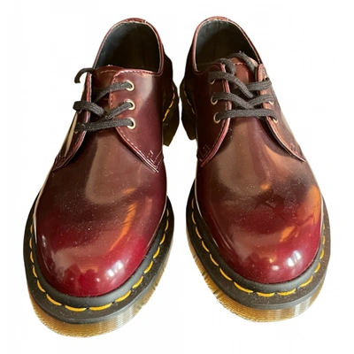 Pre-owned Dr. Martens' Lace Ups In Burgundy