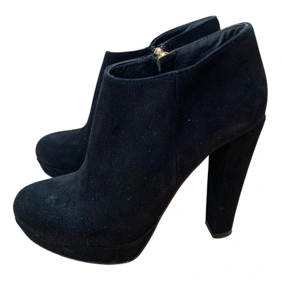 Pre-owned Atos Lombardini Ankle Boots In Black