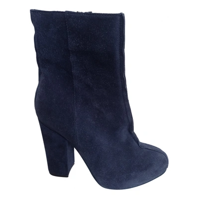 Pre-owned Acne Studios Ankle Boots In Blue