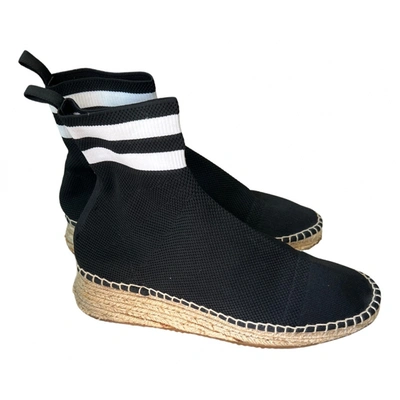 Pre-owned Alexander Wang Tweed Ankle Boots In Black