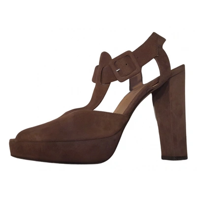 Pre-owned Furla Leather Heels In Camel