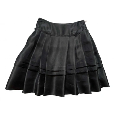 Pre-owned Roberto Cavalli Silk Mid-length Skirt In Black