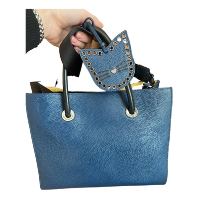 Pre-owned Karl Lagerfeld Leather Bag In Blue