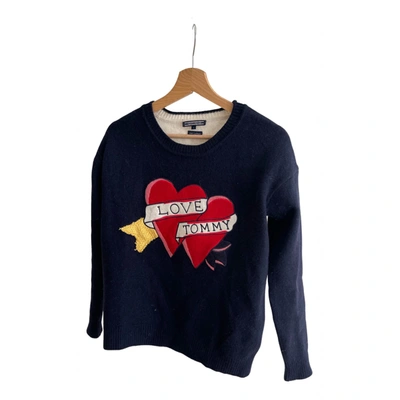 Pre-owned Tommy Hilfiger Wool Jumper In Blue