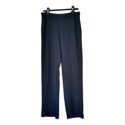 Pre-owned Christian Lacroix Straight Pants In Black