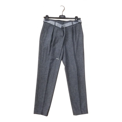 Pre-owned Paul Smith Wool Carot Pants In Grey