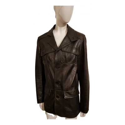 Pre-owned Paul Smith Leather Jacket In Black
