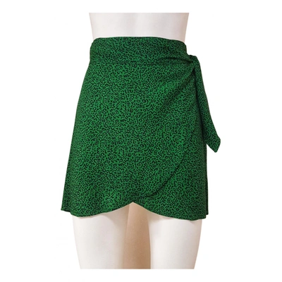 Pre-owned Reformation Mini Skirt In Green