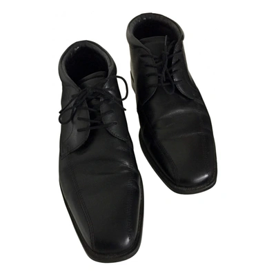 Pre-owned Ecco Leather Boots In Black