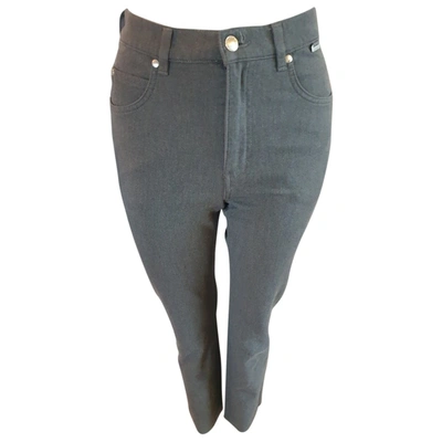 Pre-owned Escada Slim Pants In Grey