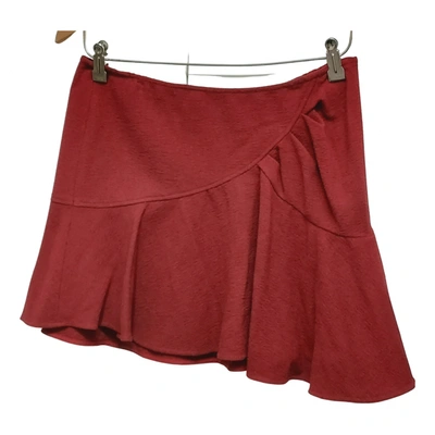 Pre-owned Ba&sh Fall Winter 2019 Mini Skirt In Burgundy