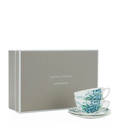 Wedgwood Chinoiserie Teacup And Saucer Gift Box (set Of 2) In White