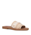 CHLOÉ WOODY LOGO SANDALS