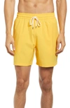 Polo Ralph Lauren Traveler Straight-leg Mid-length Swim Shorts In Yellow Fin
