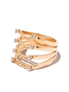 Delfina Delettrez 18k Yellow Gold Unchain My Art Diamond Ring In Gold