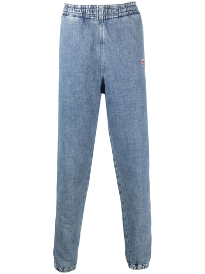 Diesel D-lab Tapered Wide-leg Jeans In Blue
