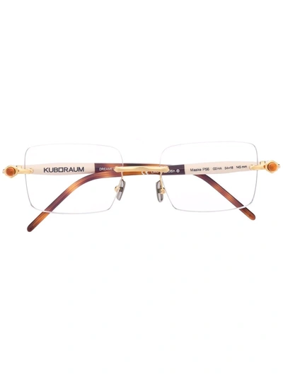 Kuboraum Square Frame Glasses In Neutrals