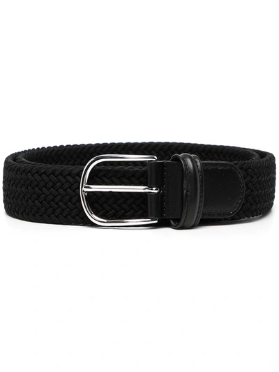 Anderson's Interwoven Leather Belt In Black