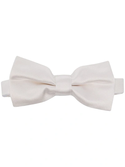 Givenchy Silk Clip-on Bow Tie In White