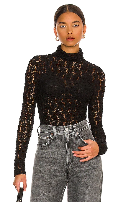 Free People Day & Night Lace Bodysuit In Black