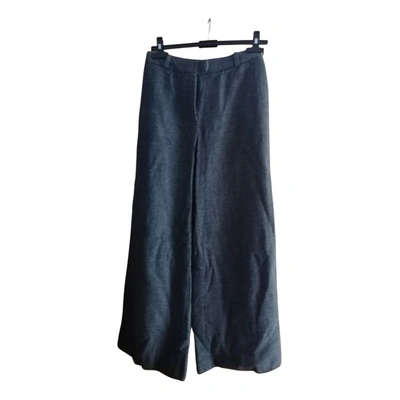 Pre-owned Lanvin Wool Large Pants In Grey