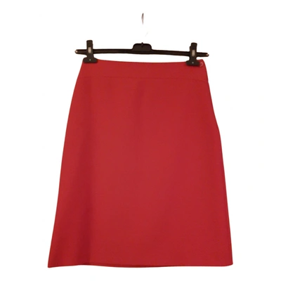 Pre-owned Stefanel Mid-length Skirt In Red