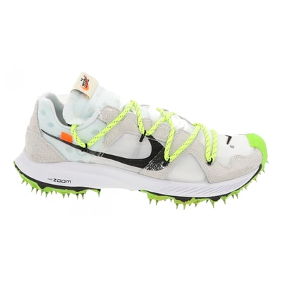 Pre-owned Nike X Off-white Zoom Terra Kiger 5 Leather Low Trainers In White