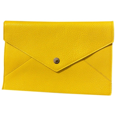 Pre-owned Dolce & Gabbana Leather Purse In Yellow