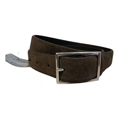 Pre-owned Gavazzeni Leather Belt In Brown