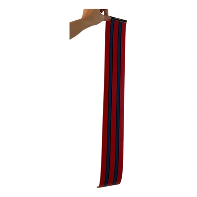 Pre-owned Elisabetta Franchi Leather Belt In Red