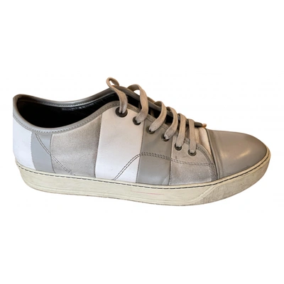 Pre-owned Lanvin Leather Low Trainers In White