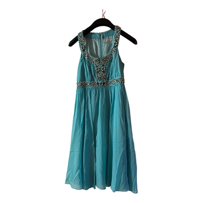 Pre-owned Lk Bennett Silk Mid-length Dress In Blue