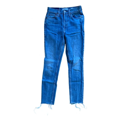 Pre-owned Re/done Slim Jeans In Blue