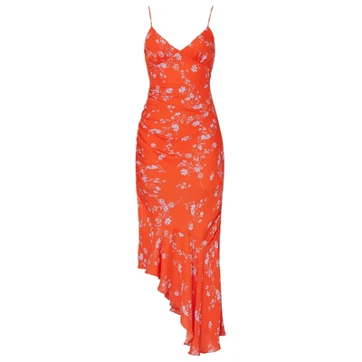 Pre-owned Nicholas Silk Mid-length Dress In Orange