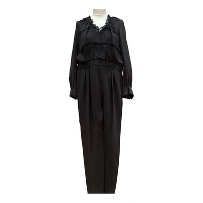 Pre-owned Max Mara Atelier Silk Mid-length Dress In Black