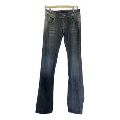 Pre-owned Miss Sixty Straight Jeans In Navy