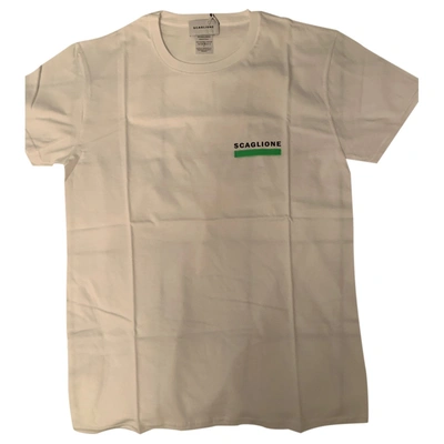 Pre-owned Scaglione T-shirt In White