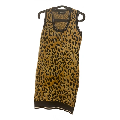 Pre-owned Dsquared2 Mini Dress In Camel