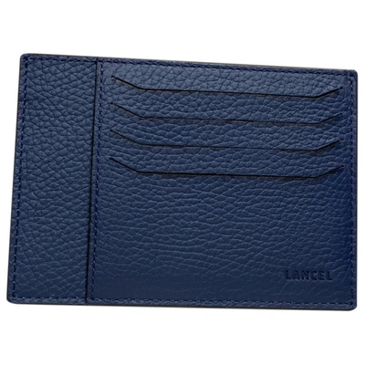 Pre-owned Lancel Leather Wallet In Blue