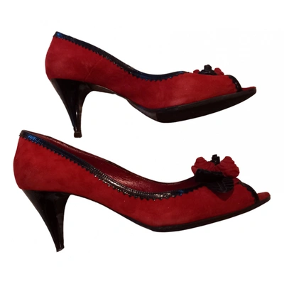 Pre-owned Giancarlo Paoli Leather Heels In Red
