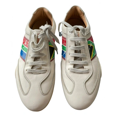 Pre-owned Bally Leather Low Trainers In White