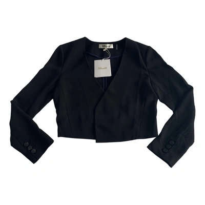 Pre-owned Diane Von Furstenberg Short Vest In Black