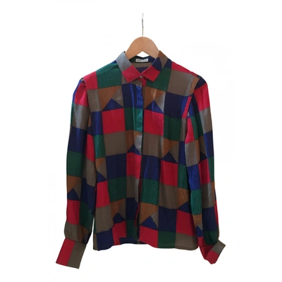 Pre-owned Pierre Cardin Silk Blouse In Multicolour