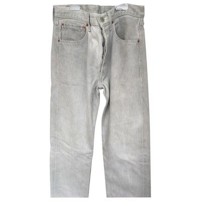 Pre-owned Levi's 501 Straight Jeans In Grey