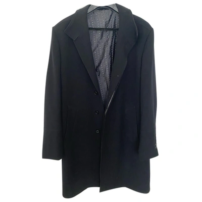 Pre-owned Kenzo Wool Coat In Black