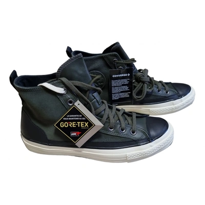 Pre-owned Converse High Trainers In Green