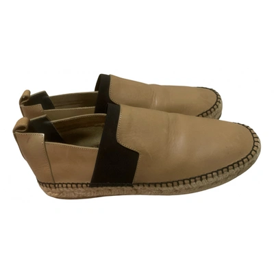 Pre-owned Balenciaga Leather Espadrilles In Brown